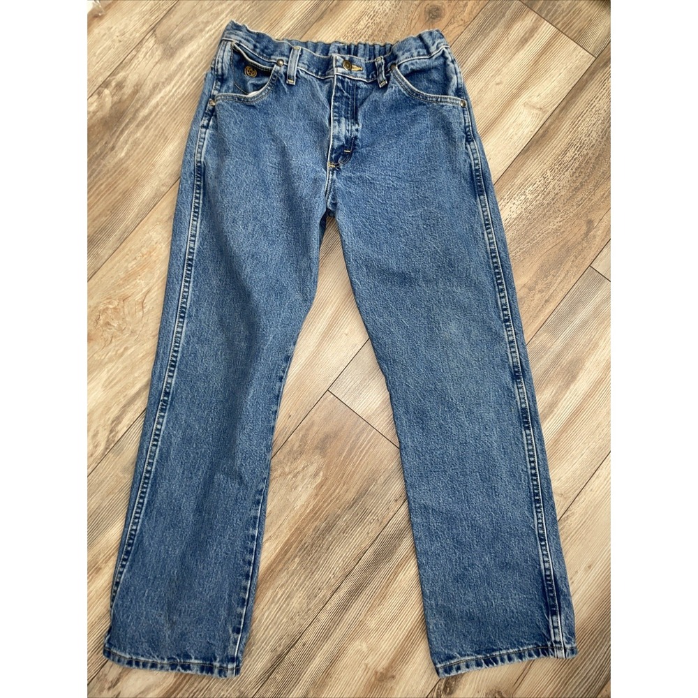 Wrangler Boys Bootcut‎ Denim Jeans 16 Husky George Strait Adj Waist
